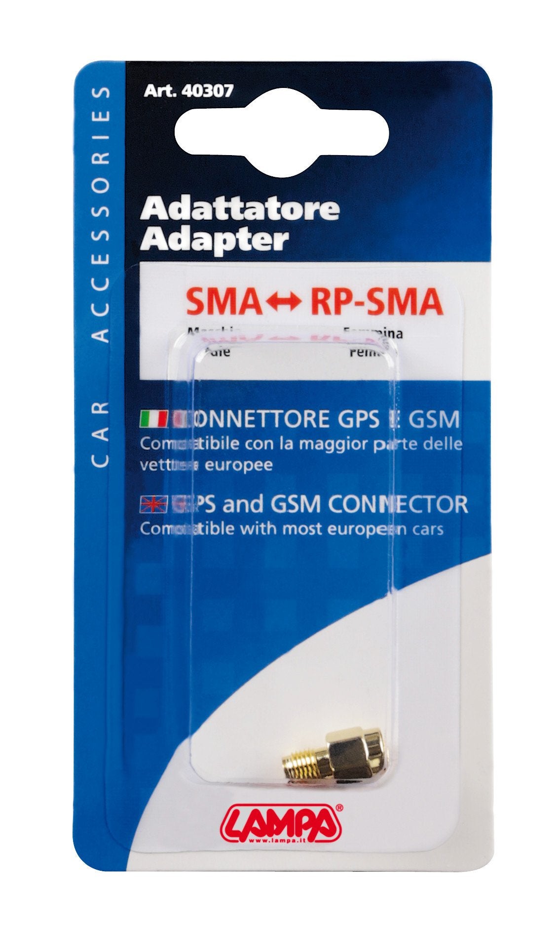 Lampa Adattatore antenna SMA maschio>RP-Sma femmina 40307