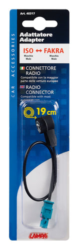 Lampa Adattatore antenna DIN maschio>FAKRA maschio - 19 cm 40317