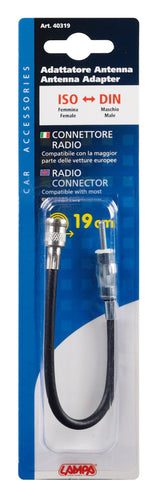 Lampa Adattatore antenna ISO femmina>DIN maschio - 19 cm 40319