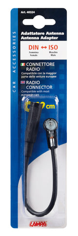 Lampa Adattatore antenna DIN femmina>ISO maschio - 19 cm 40324