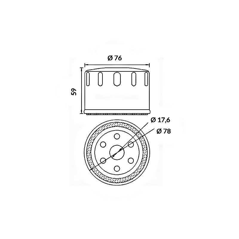 Ufi Filtro Olio Piaggio Al Diesel (Microcar) 500 2004-2007