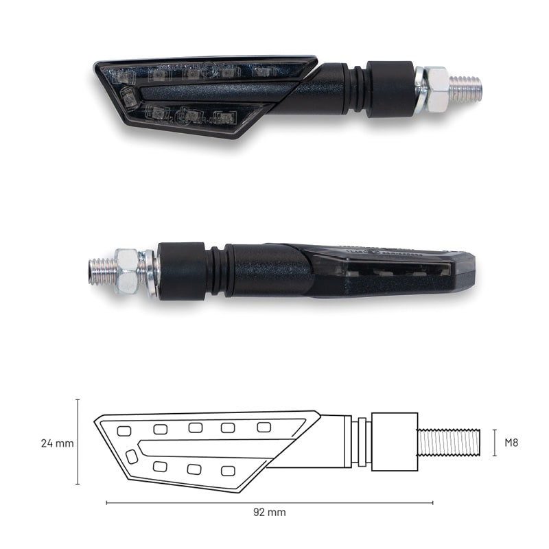 Taac Moto FR07 - LED Indicators - Smoke Lens