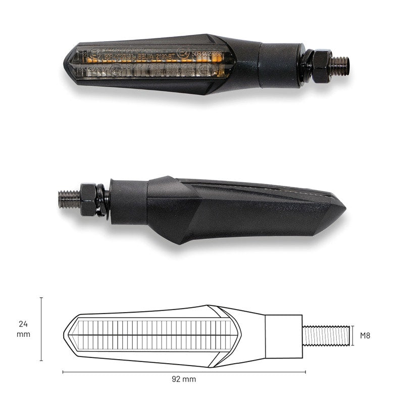 Taac Moto FR10 - Sequential LED Indicators - Rear Position Light - Smoke Lens