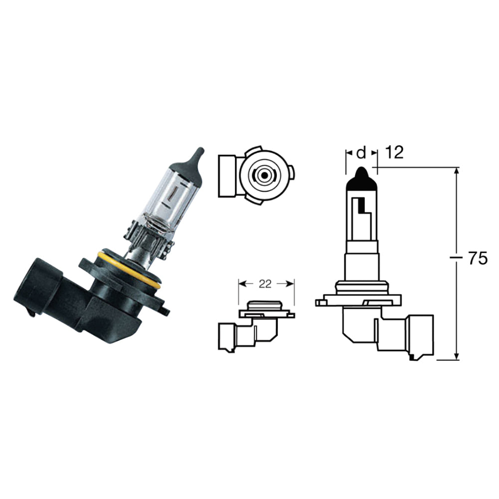 Osram Lampadina di ricambio 12-51 HB4