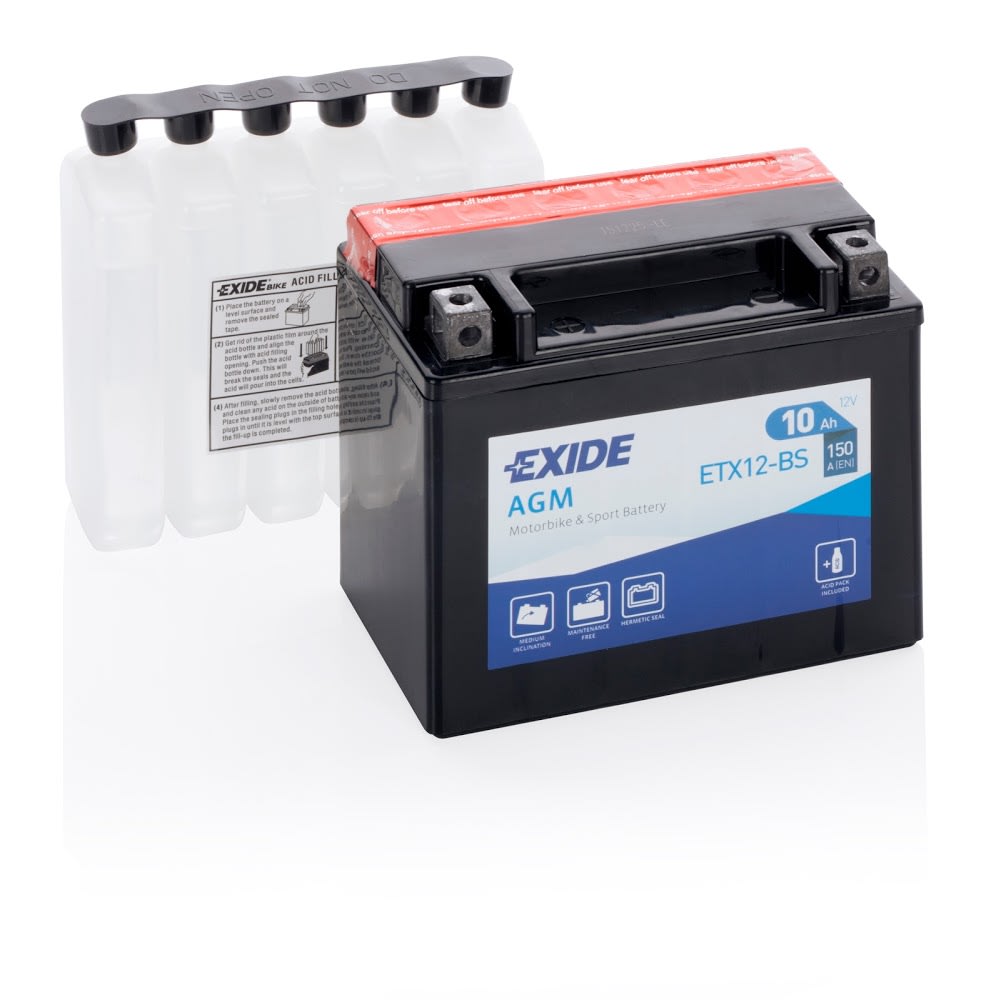 Exide Batteria ETX12-BS Sigillata AGM
