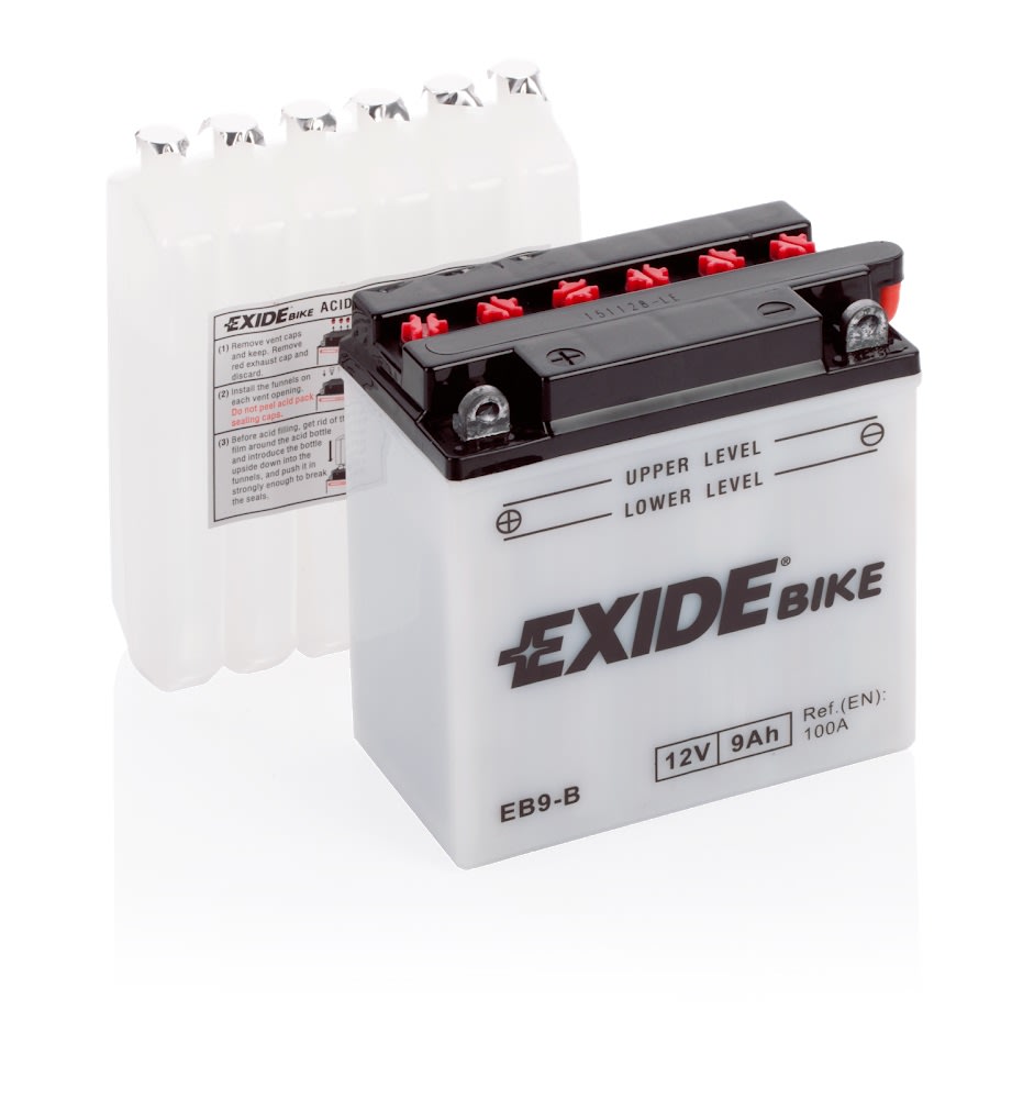 Exide Batteria EB9-B Convenzionale con Acido a Corredo