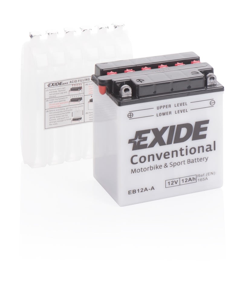 Exide Batteria EB12A-A Convenzionale con Acido a Corredo