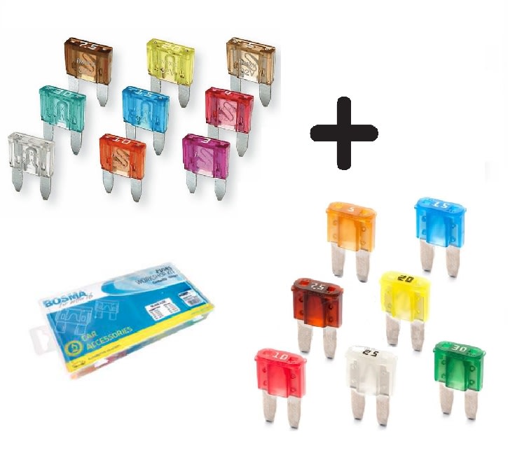 Bosma Kit 90 Fusibili Std 60 Fusibili Mini ( 5-10-15-20-25-30 Amp.)