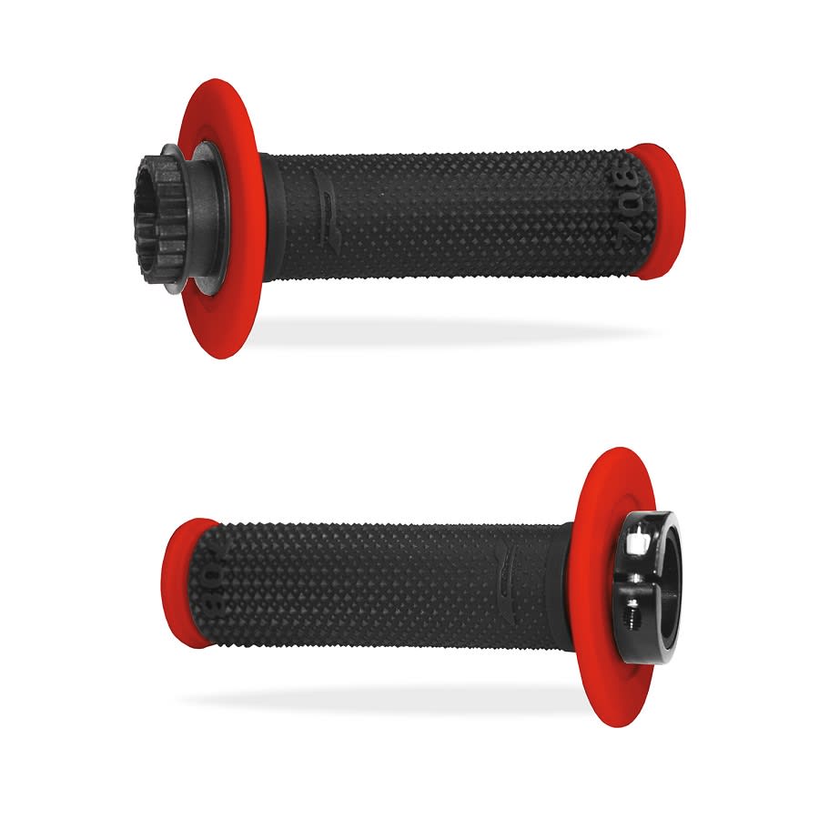 Progrip Manopole 708-149 Mx Rosso/Nero Lock On Grip Senza Foro