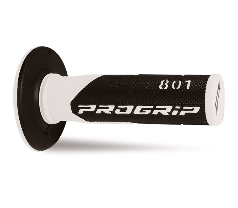 Progrip 801-137 Mx Weiß/Schwarz Doppeldichte-Griffschalen ohne Loch