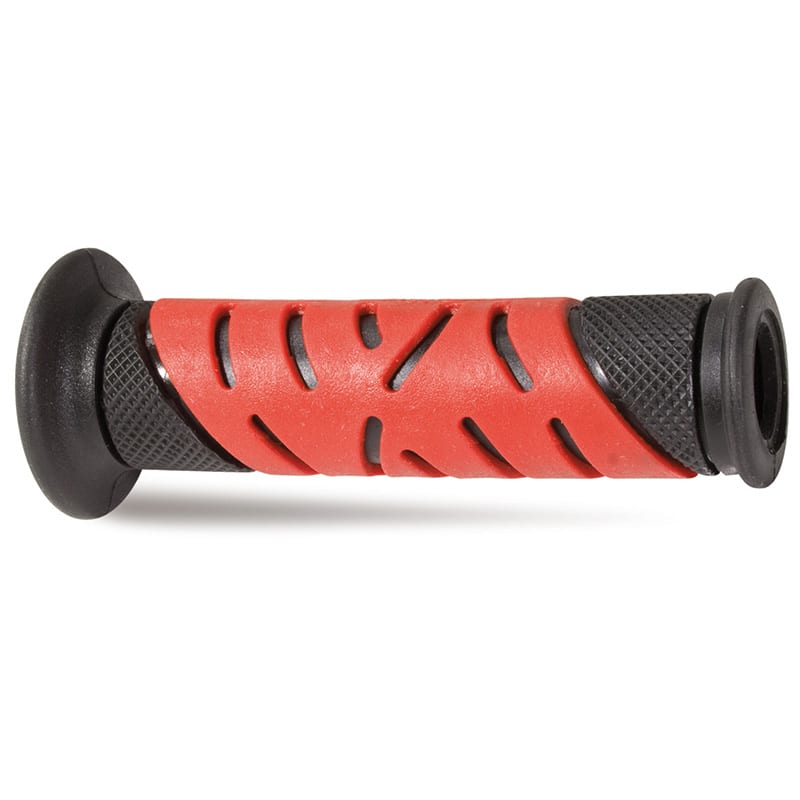 Progrip Manopole 719-OE-125 Strada Nero/Rosso Double Density Con Foro