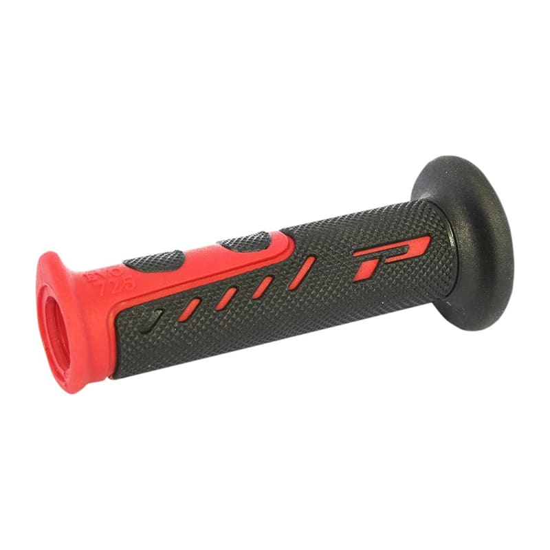 Progrip Manopole 725-OE-149 Strada Rosso/Nero Double Density Con Foro