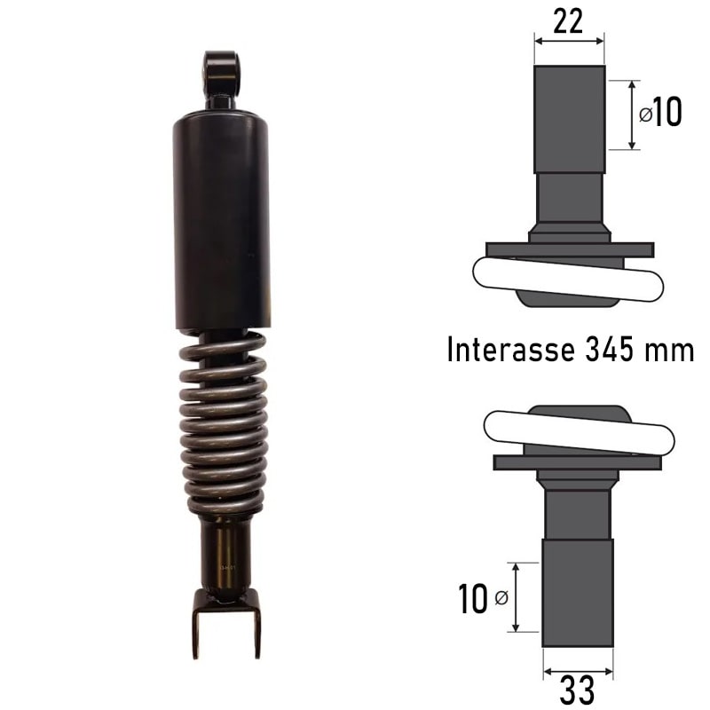 BCR Ammortizzatore posteriore compatibile Aprilia 50/100cc