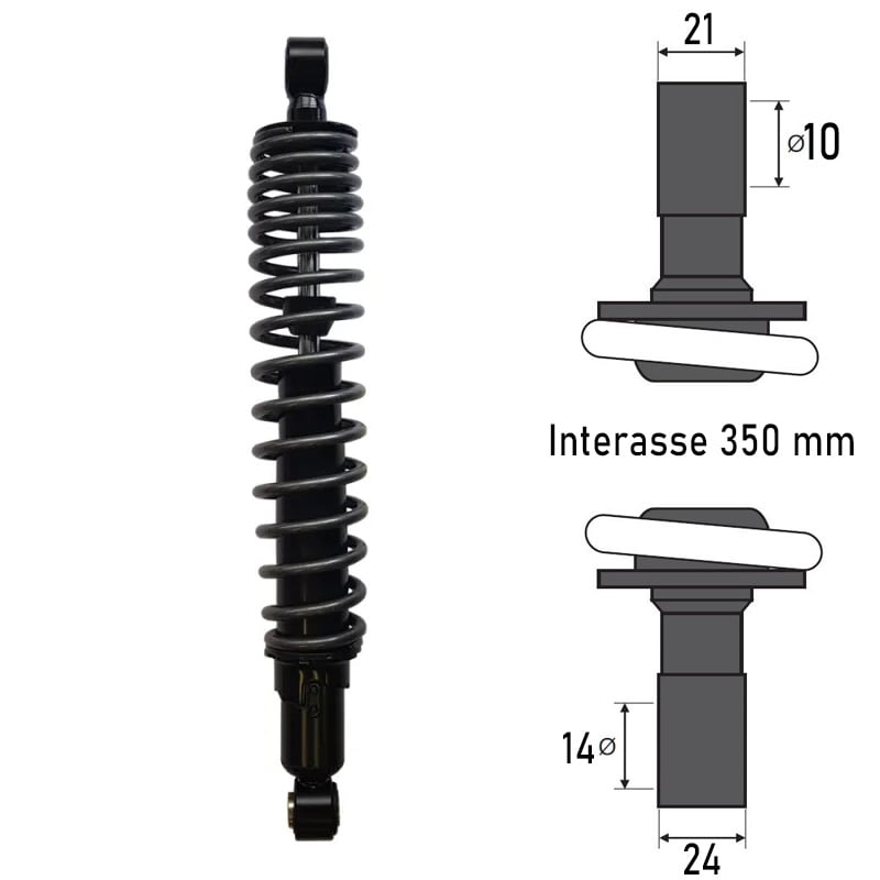 BCR Ammortizzatore posteriore compatibile Peugeot 250/300cc