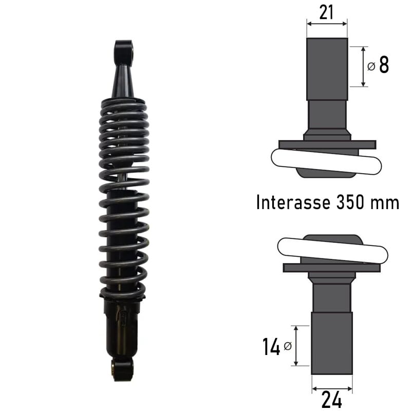 BCR Ammortizzatore posteriore compatibile Aprilia 125/250/300cc