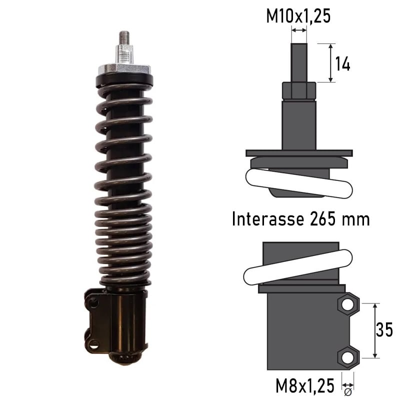 BCR Ammortizzatore anteriore compatibile Piaggio Vespa ET2/ET4