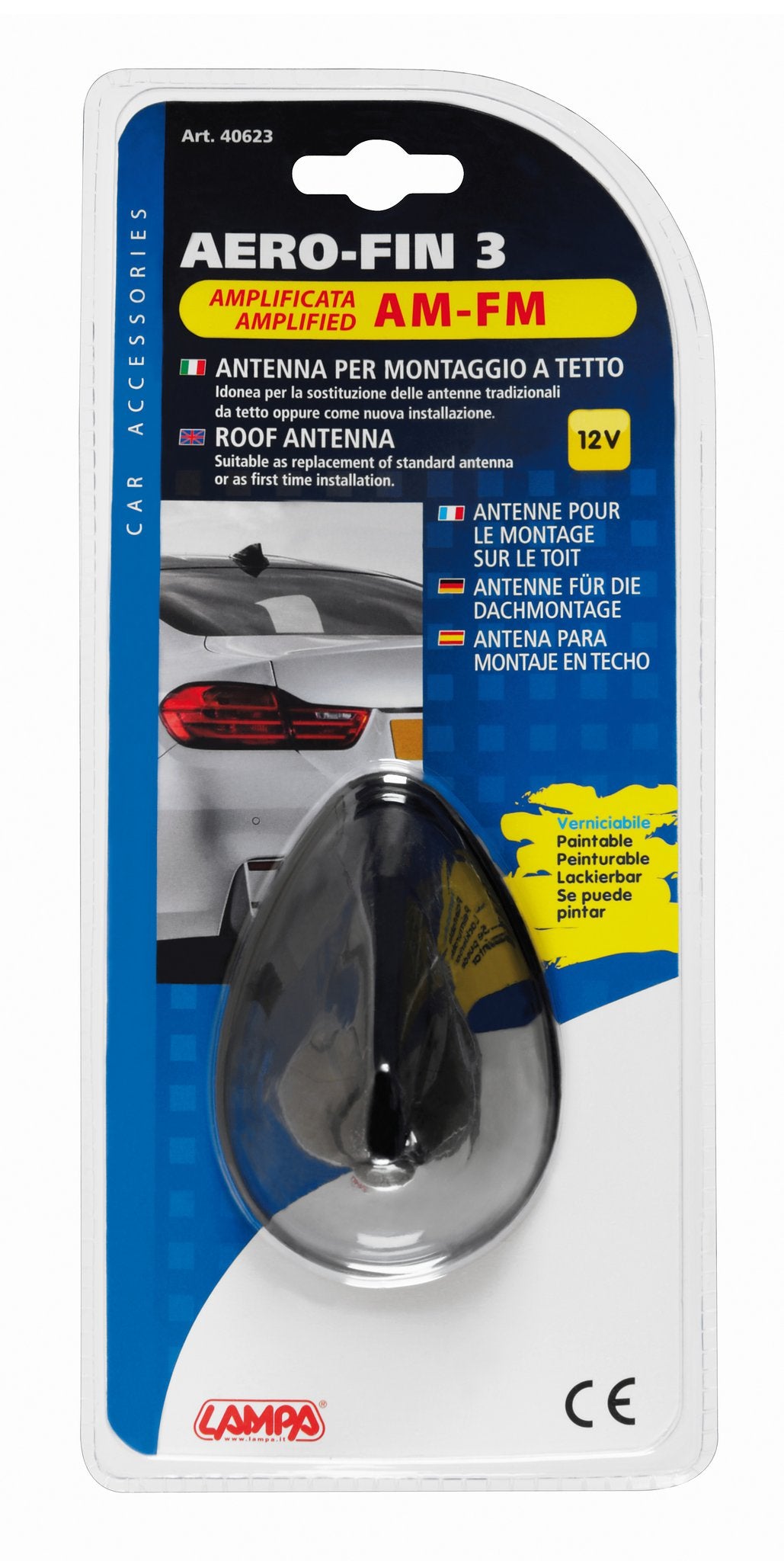 Lampa Aero-Fin 3, antenna amplificata AM/FM 40623
