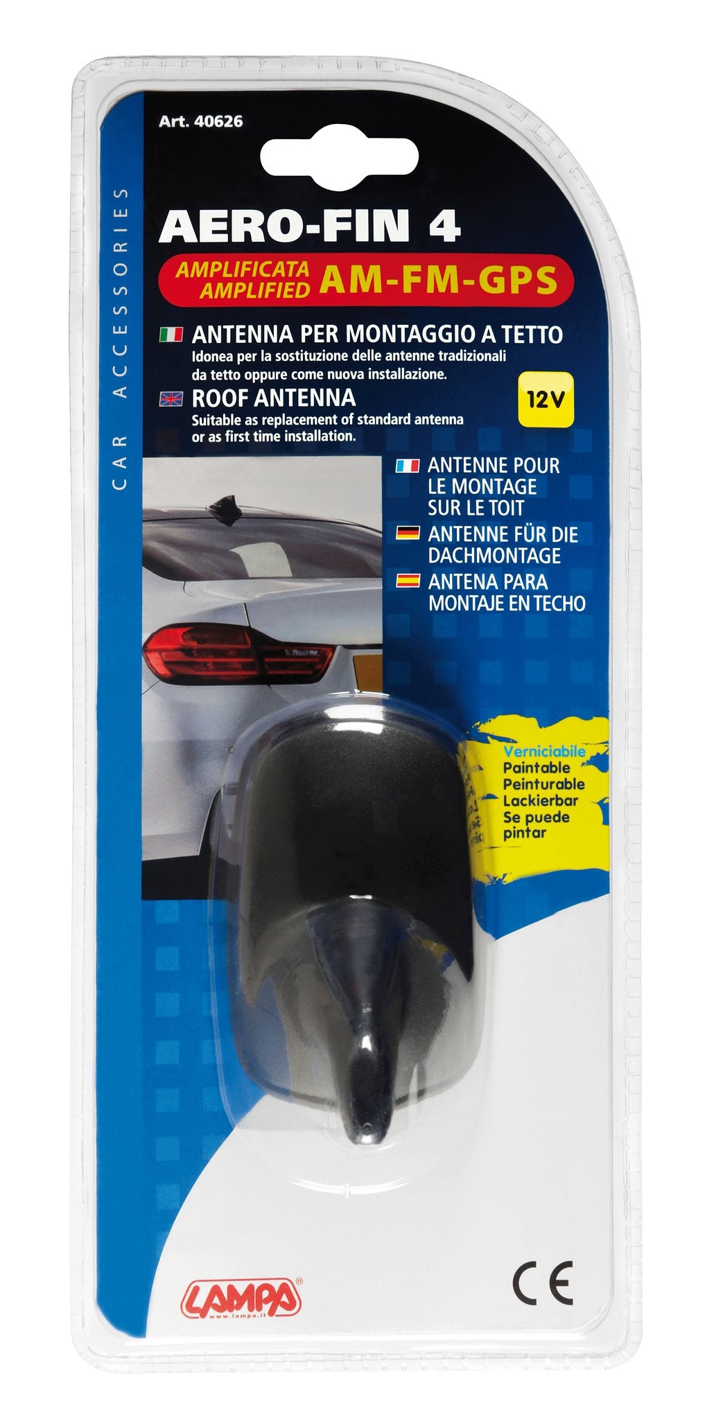 Lampa Aero-Fin 4, antenna amplificata AM/FM/GPS 40626