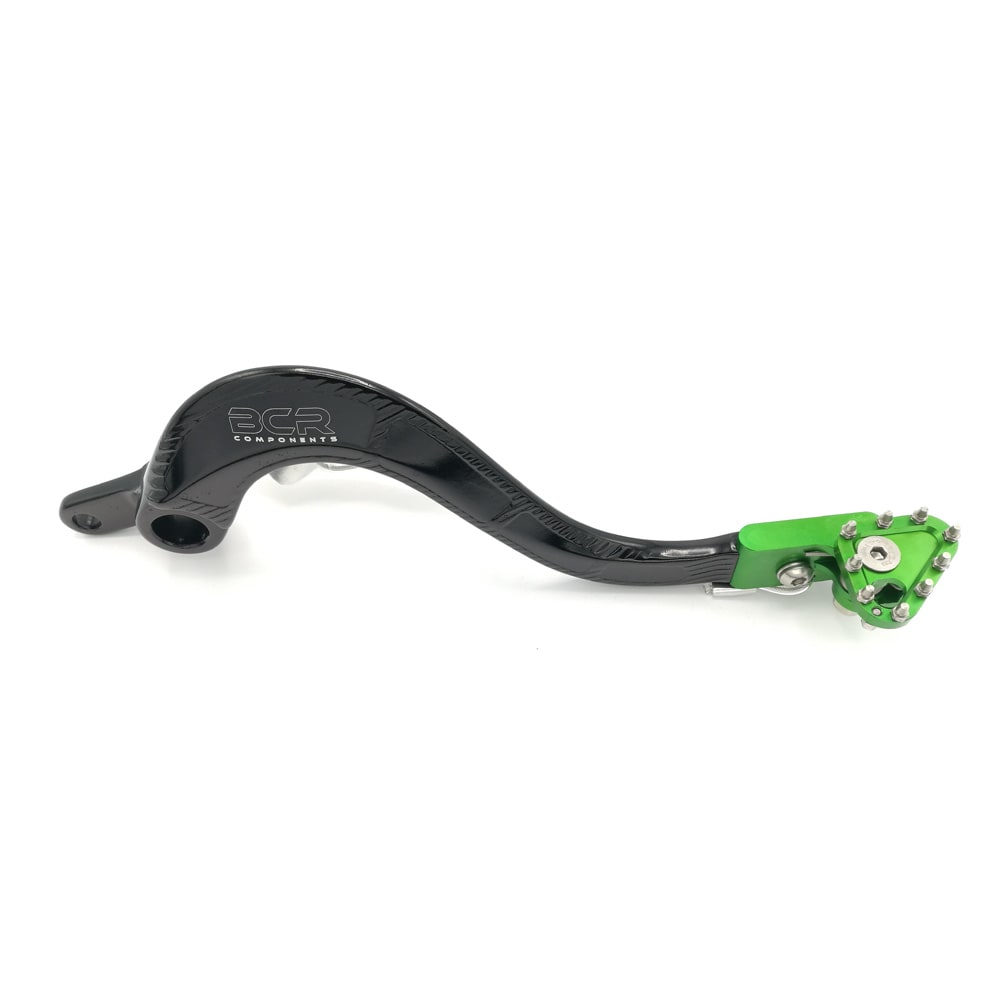 BCR Pedale freno colore nero/verde compatibile con modelli Kawasaki 0365