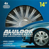 Juego de 4 cubiertas para ruedas Cora de 14'' con aspecto de dinosaurio de aluminio