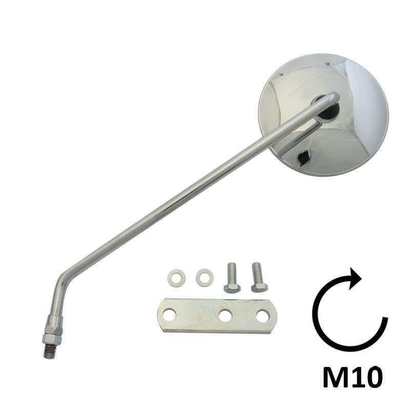 BCR Specchio cromato sinistro staffa fissaggio Lml-Piaggio Vespa 125/150cc 0020