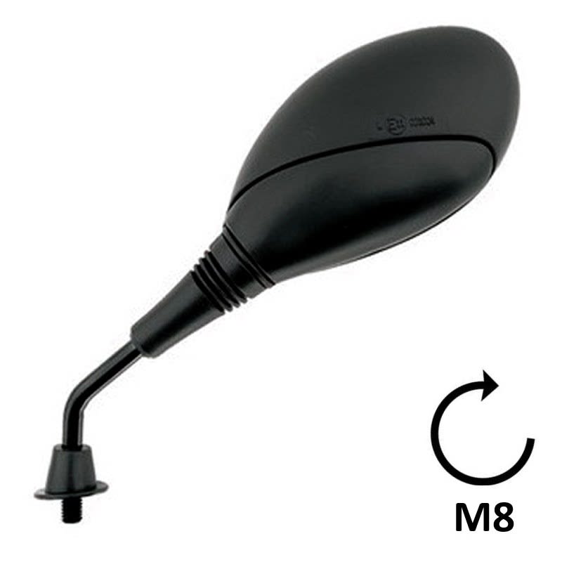 BCR Linker schwarzer Spiegel mit Keeway-Peugeot 50/125/150/200cc Modellen