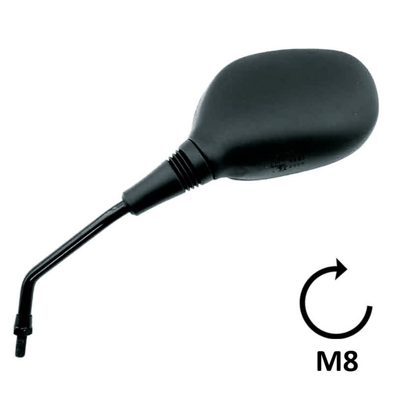 BCR Linker schwarzer Spiegel, kompatibel mit Aprilia-Derbi 125/250/300cc Modellen