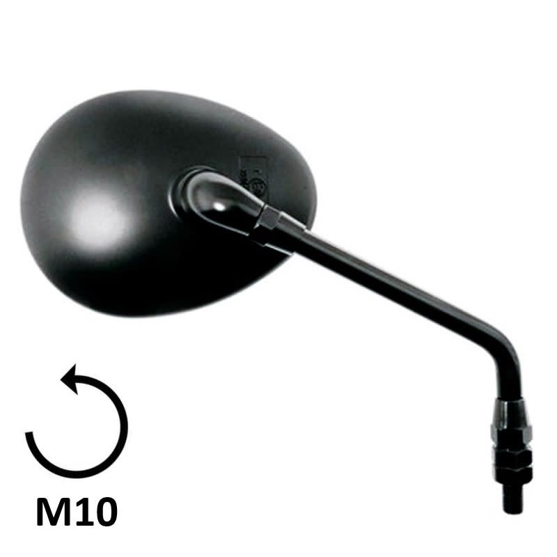 BCR Right Black Mirror Compatible with Aprilia 125/250/300/400/500cc Models