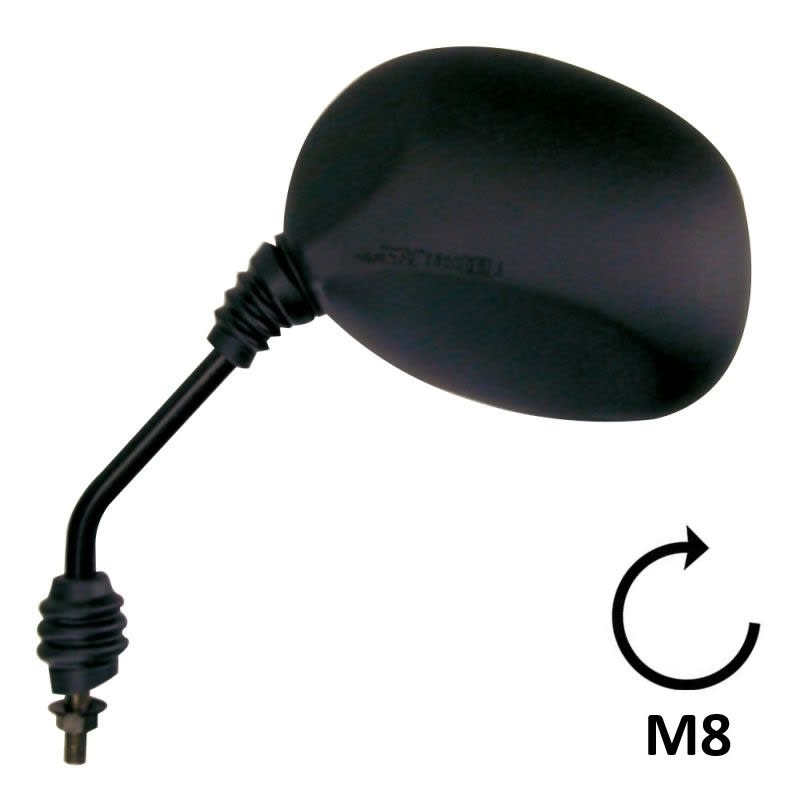 BCR Linker schwarzer Spiegel, kompatibel mit Gilera-Piaggio 50cc Modellen