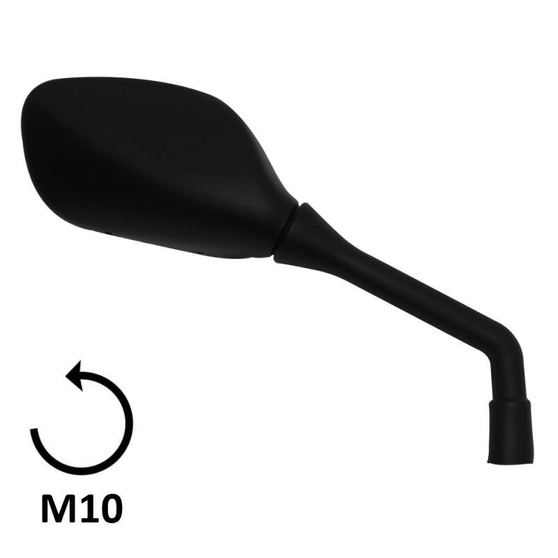 BCR Schwarzer rechter Spiegel, kompatibel mit Yamaha 125/250/400cc Modellen