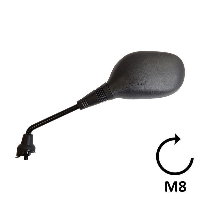 BCR Linker schwarzer Spiegel, kompatibel mit Yamaha 125/250cc Modellen 0835