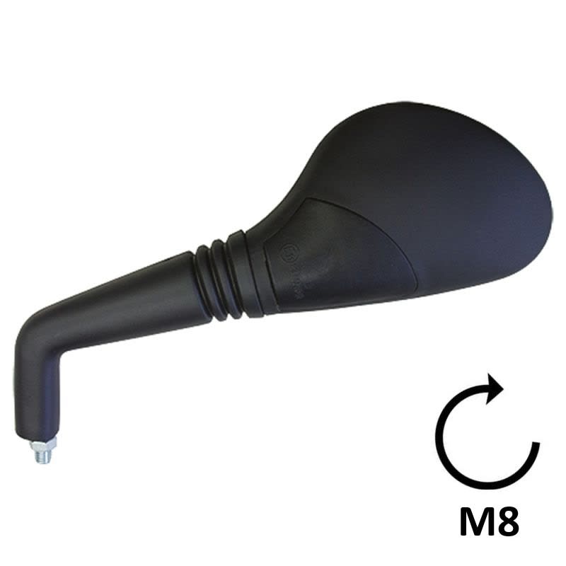 BCR Specchio nero sinistro compatibile con modelli Mbk-Yamaha 50/100cc