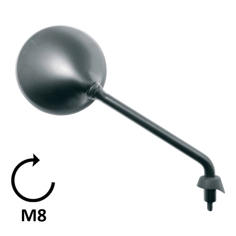 BCR Rechter mattgrauer Spiegel mit Derbi-Piaggio 50/125/1 50/200cc Modellen