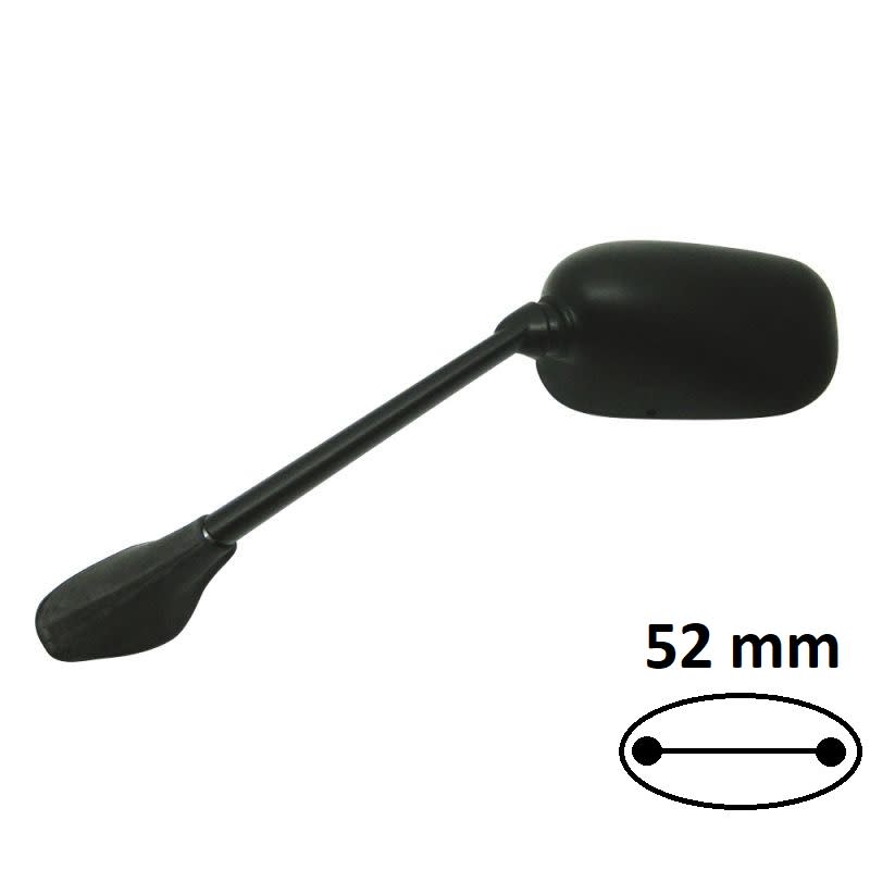 BCR Linker schwarzer Spiegel, 2 x 6-mm-Durchgangslöcher, passend für Yamaha 500cc Modelle