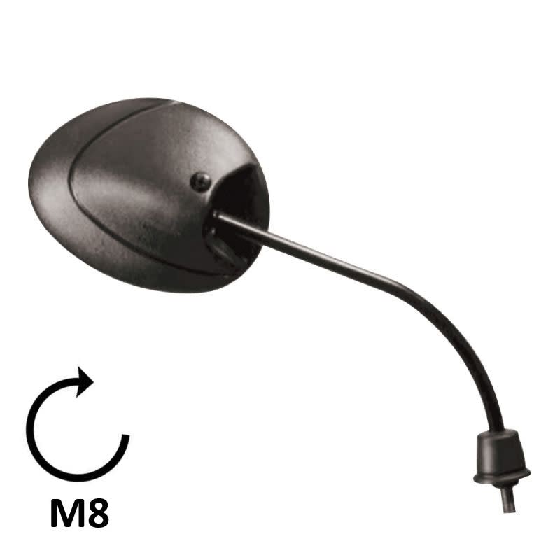 Vicma Schwarzer rechter Spiegel, kompatibel mit Piaggio 50/125cc Modellen