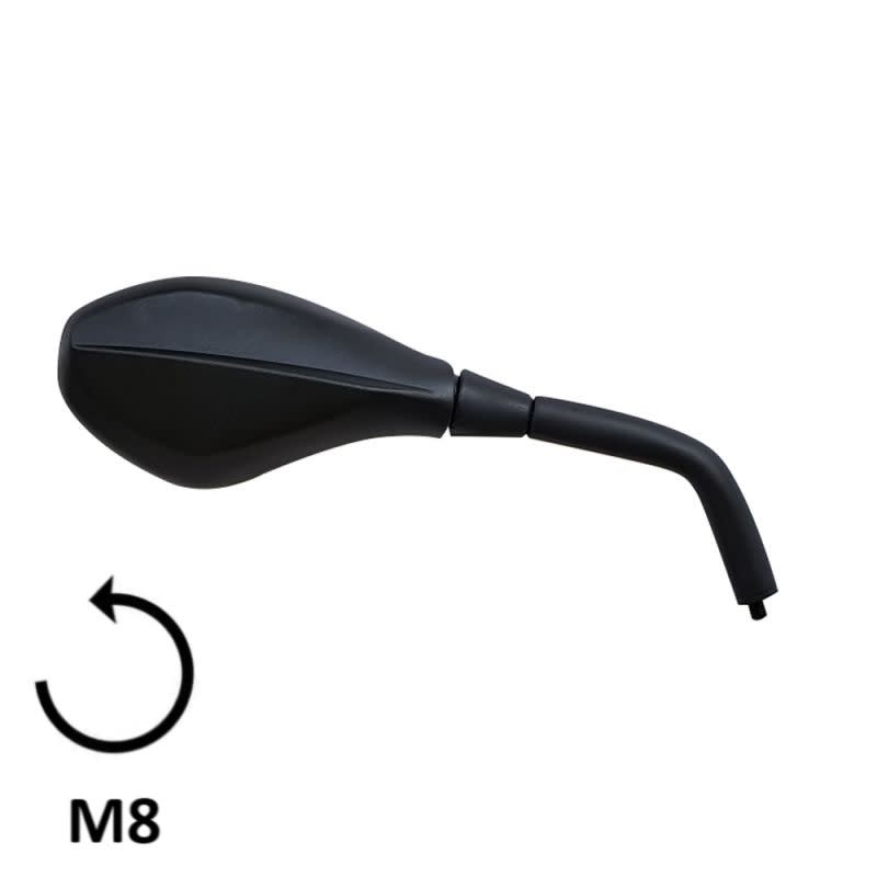 BCR Schwarzer rechter Spiegel, kompatibel mit Malaguti 50/125/160cc Modellen