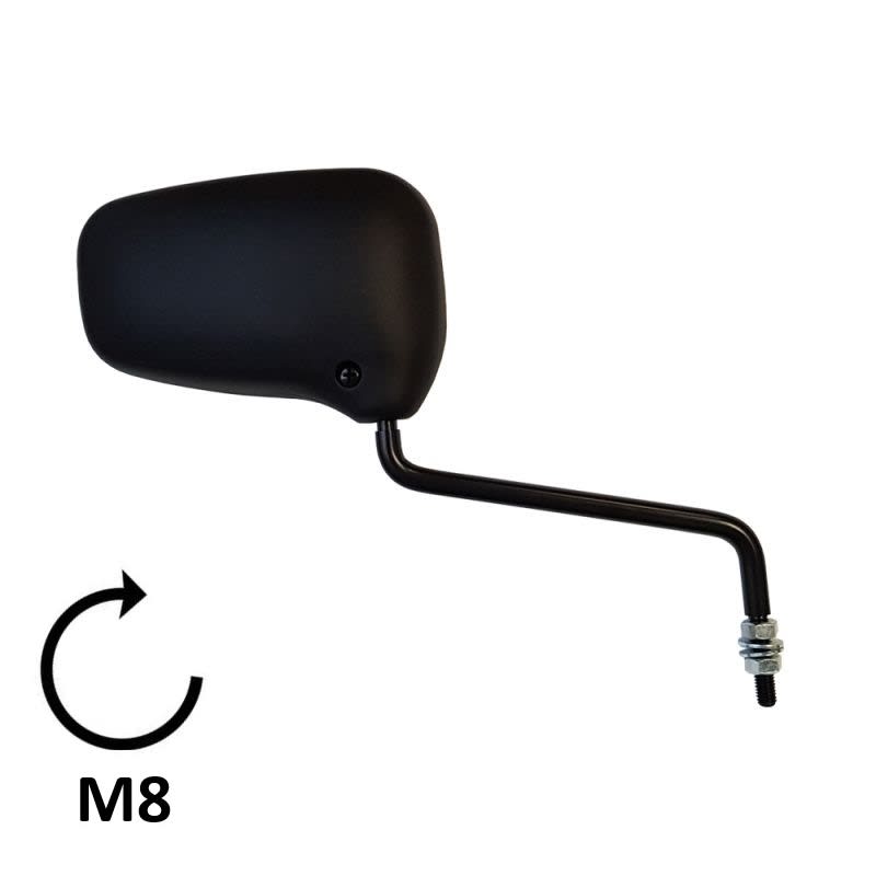 BCR Specchio nero destro compatibile con modelli Piaggio Ape 420cc