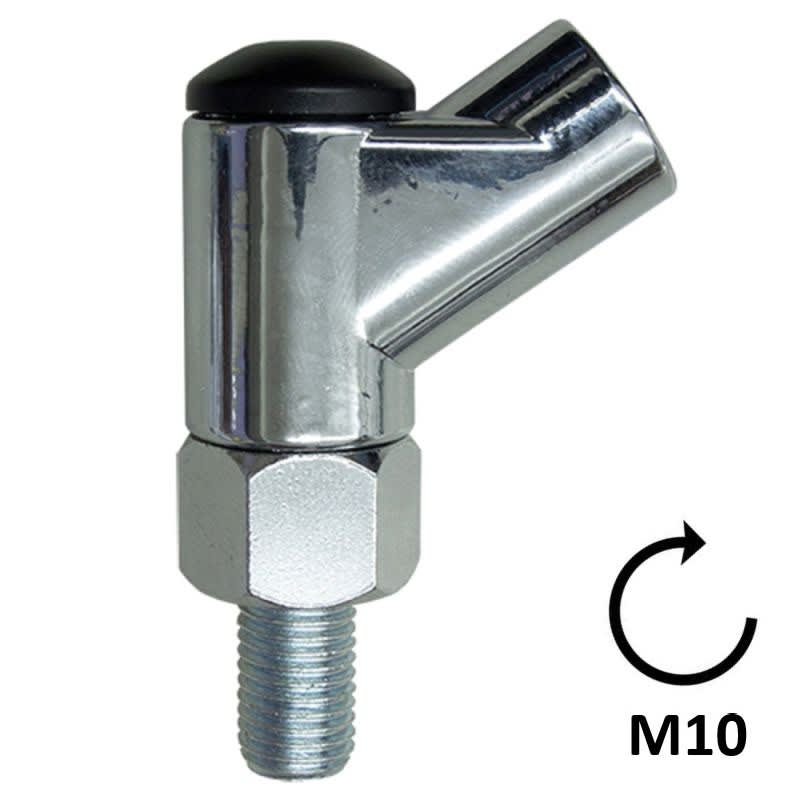 BCR Mirror adapter M10 right chrome Peugeot Suzuki 125/250/300/400/500cc