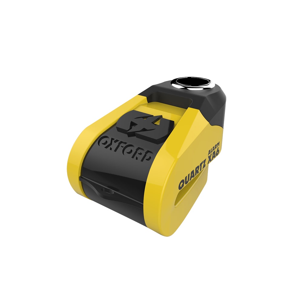 Oxford QUARTZ XA6 Bremsscheibenschloss, 6 mm Stiftdurchmesser, Gelb/Schwarz