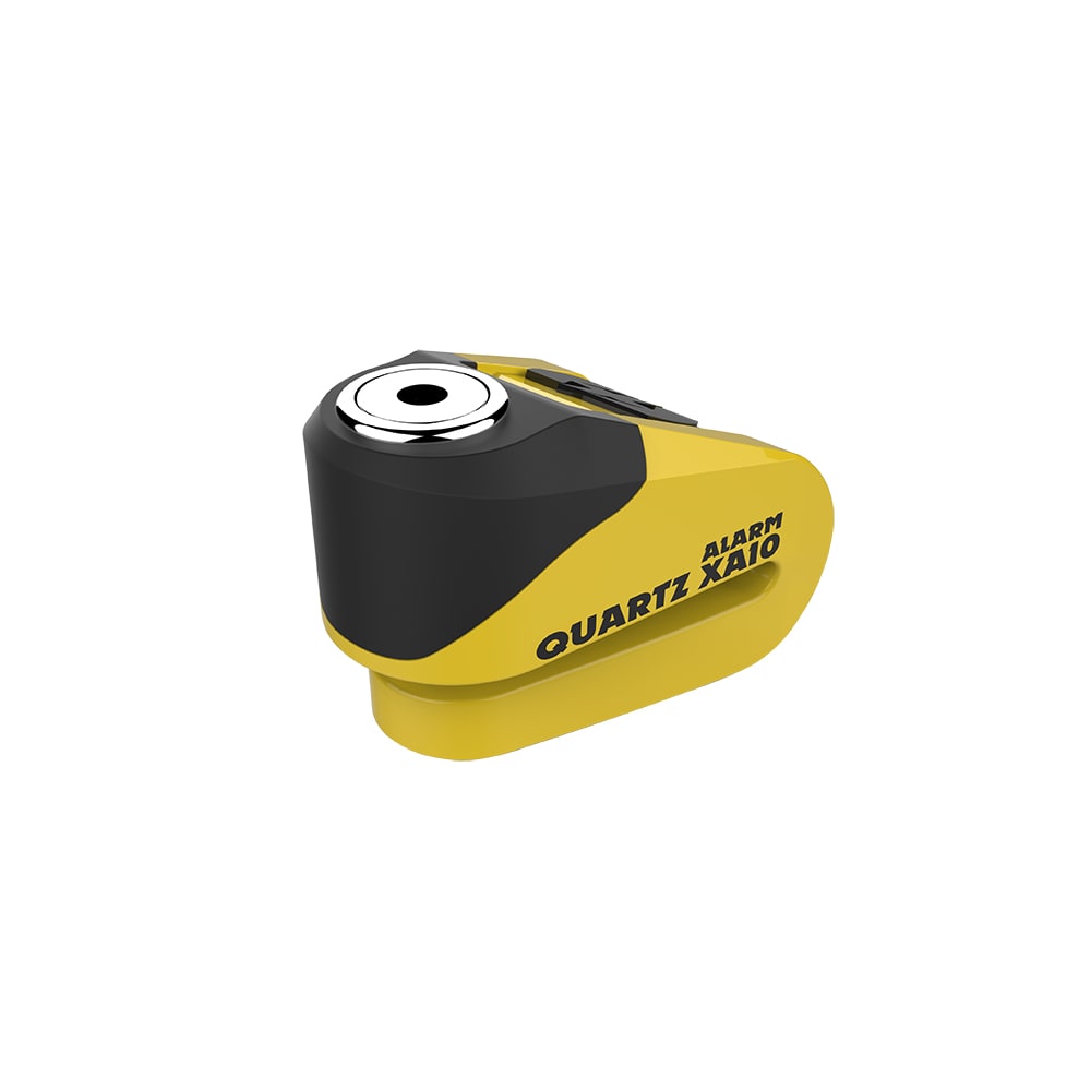 Oxford Lucchetto bloccadisco sonoro QUARTZ XA10 diametro perno 10 giallo/nero