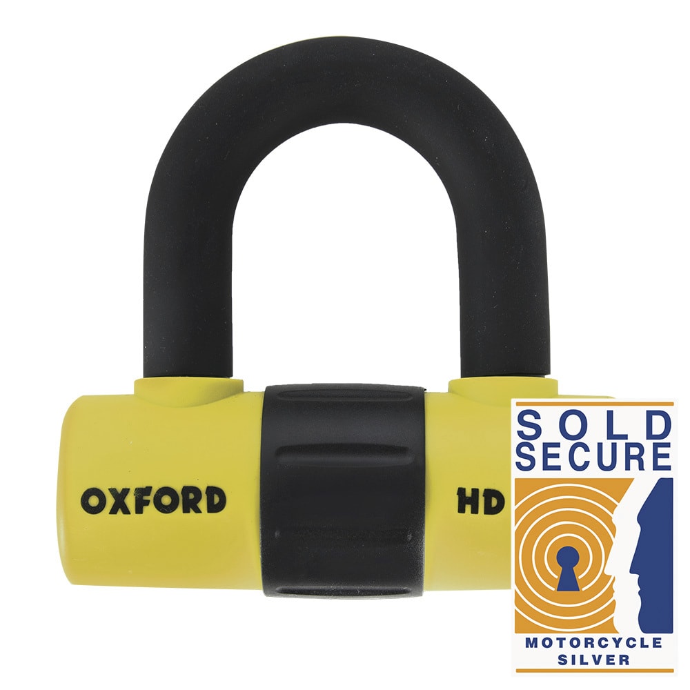 Oxford Lucchetto ad Arco HD MAX - Perno 14mm, Giallo