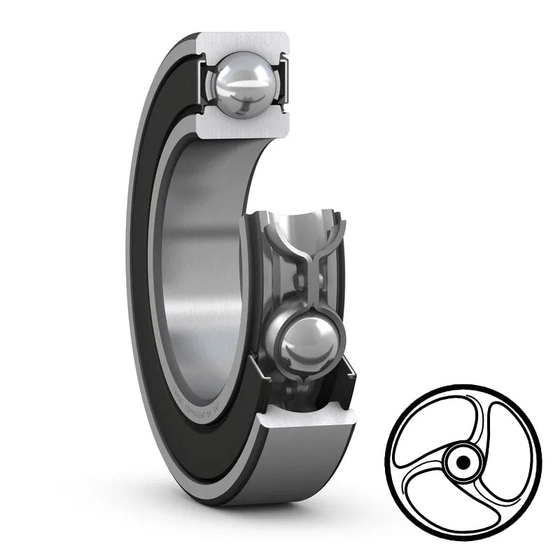 Skf Cuscinetto 6201-2RSH - 12x32x10