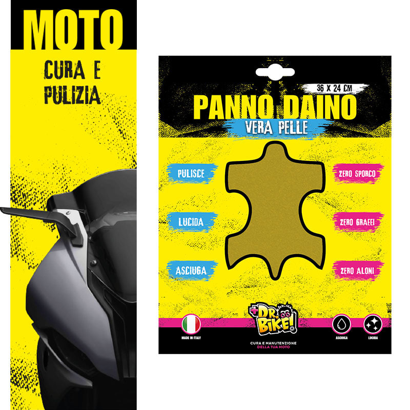 Dr Bike-Moto Panno Pelle Di Daino 36x24cm