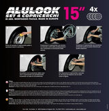Juego de 4 cubiertas para ruedas Cora de 16'' Alulook Fun