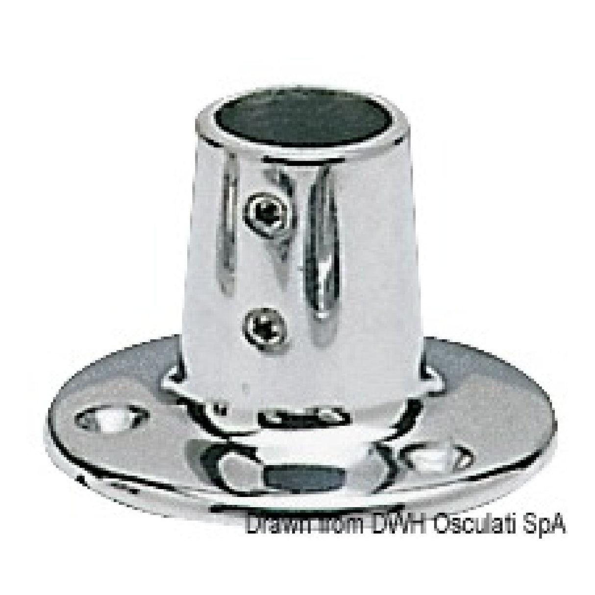 Base de púlpito recta de acero inoxidable Osculati 41.112.22