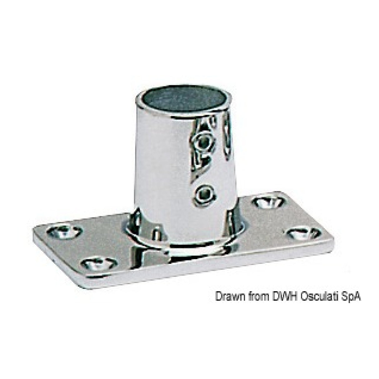 Osculati Rectangular stainless steel pulpit fitting 41.113.00