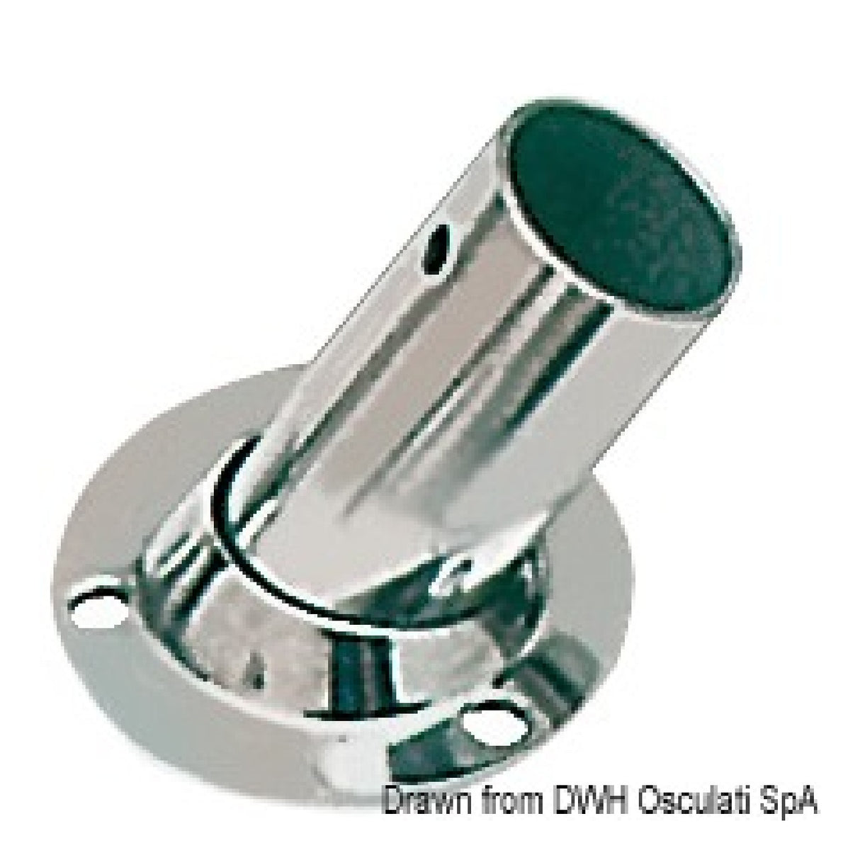 Base redonda de acero inoxidable Osculati de 60 mm para púlpito 41.130.22