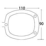 Osculati Chiusura PVC portacanna 41.168.03BI