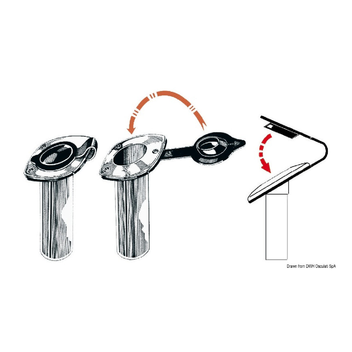 Osculati PVC-Verschluss für Rutenhalter 41.168.03BI