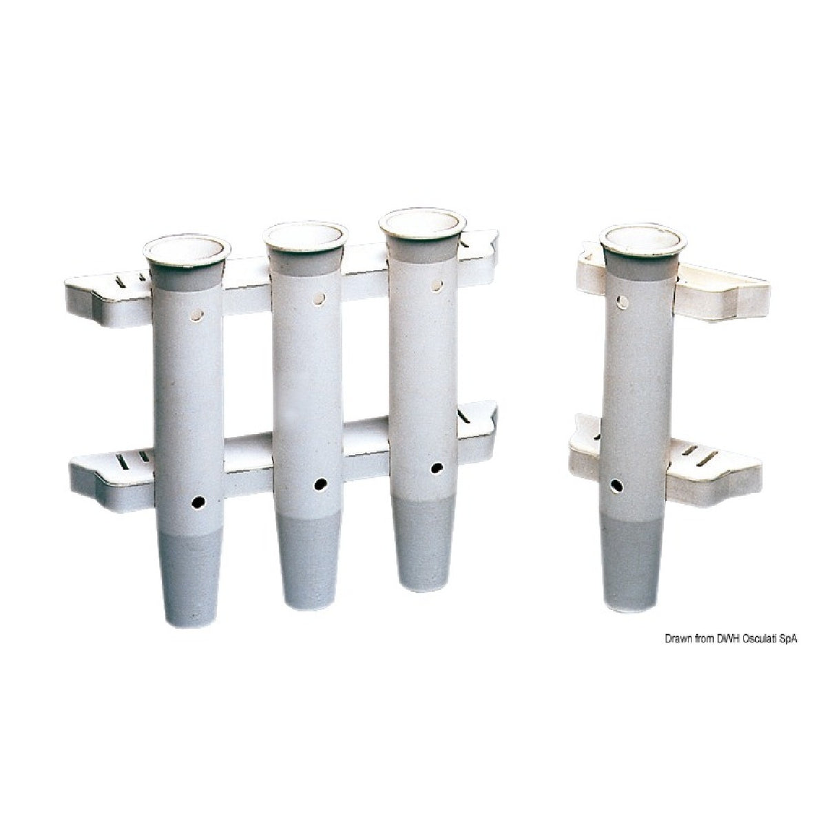 Osculati Portabarras de pared de nylon blanco 1/3 plazas 41.171.00